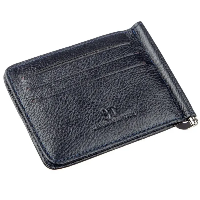 Практичний затискач для чоловіків на магніті ST Leather 18939 Синій