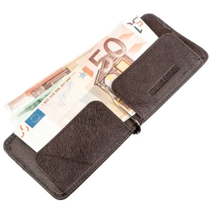 Стильний чоловічий затискач ST Leather 18941 Коричневий