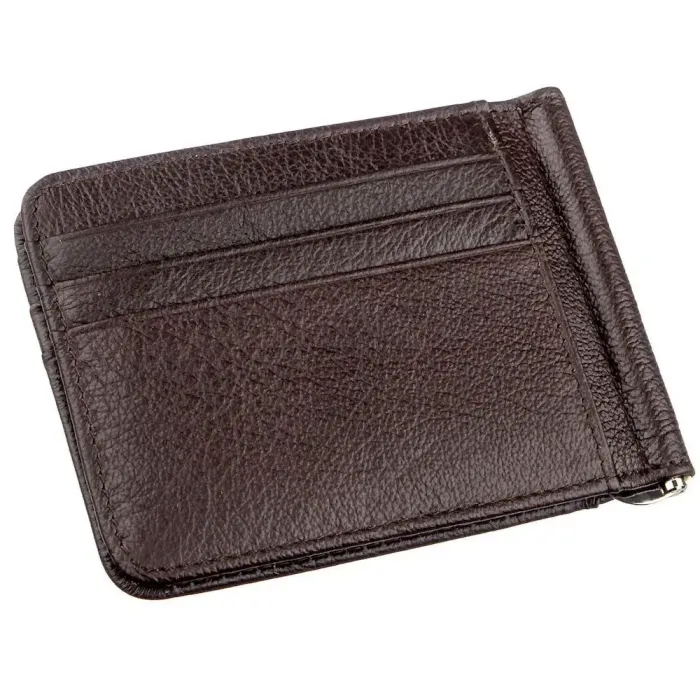 Стильний чоловічий затискач ST Leather 18941 Коричневий