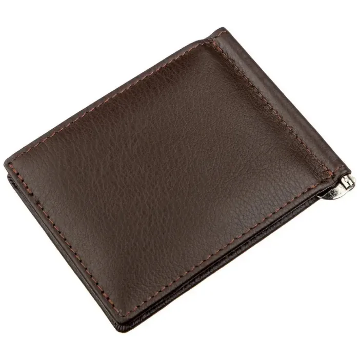 Чоловічий затискач на магніті ST Leather 18943 Коричневий