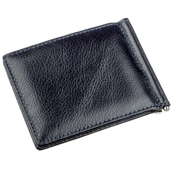 Шкіряний затискач для чоловіків на магніті ST Leather 18944 Синій