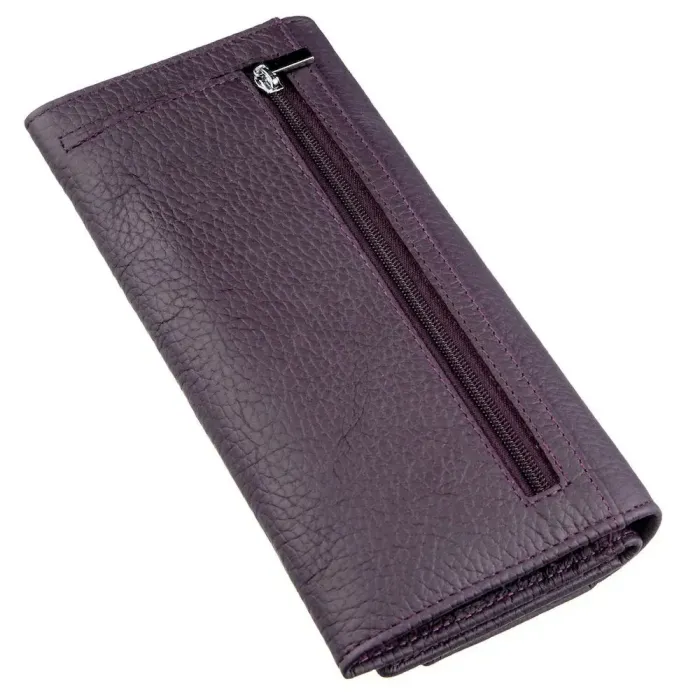 Жіночий гаманець з візитницею на кнопці ST Leather 18950 Фіолетовий