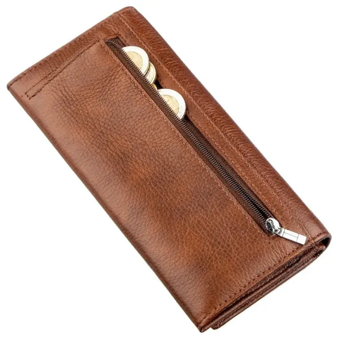 Кошелек-визитница на кнопке ST Leather 18952 Коричневый