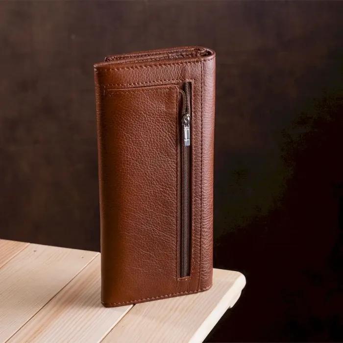 Кошелек-визитница на кнопке ST Leather 18952 Коричневый