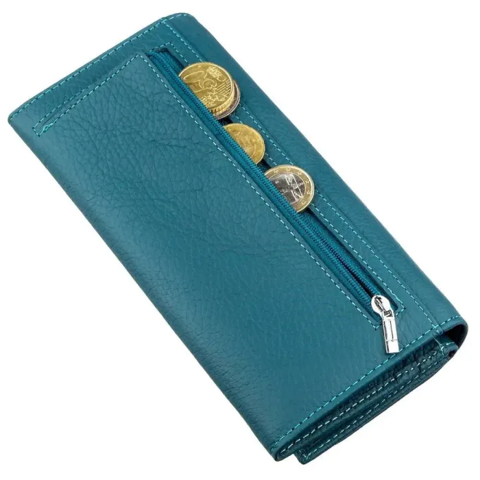 Женский кошелек с визитницей и монетницей ST Leather 18953 Голубой
