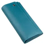Жіночий гаманець з візитницею та монетницею ST Leather 18953 Блакитний