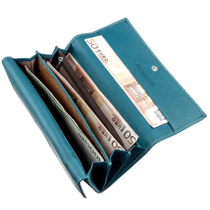 Женский кошелек с визитницей и монетницей ST Leather 18953 Голубой