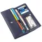 Практичний гаманець із візитницею на кнопці ST Leather 18955 Синій