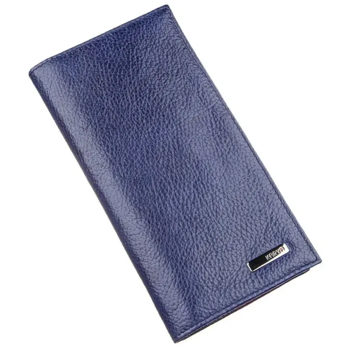 Гаманець у дві складення шкіряний KARYA 17405 Синій
