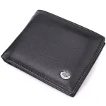 Гаманець з натуральної шкіри ST Leather 22476 Чорний