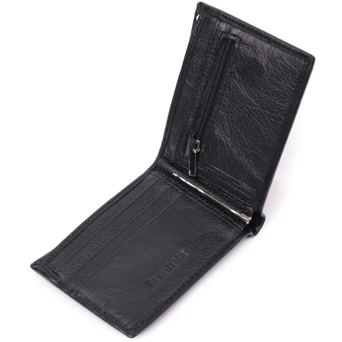 Гаманець з натуральної шкіри ST Leather 22476 Чорний