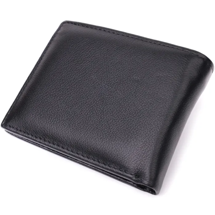 Гаманець з натуральної шкіри ST Leather 22476 Чорний