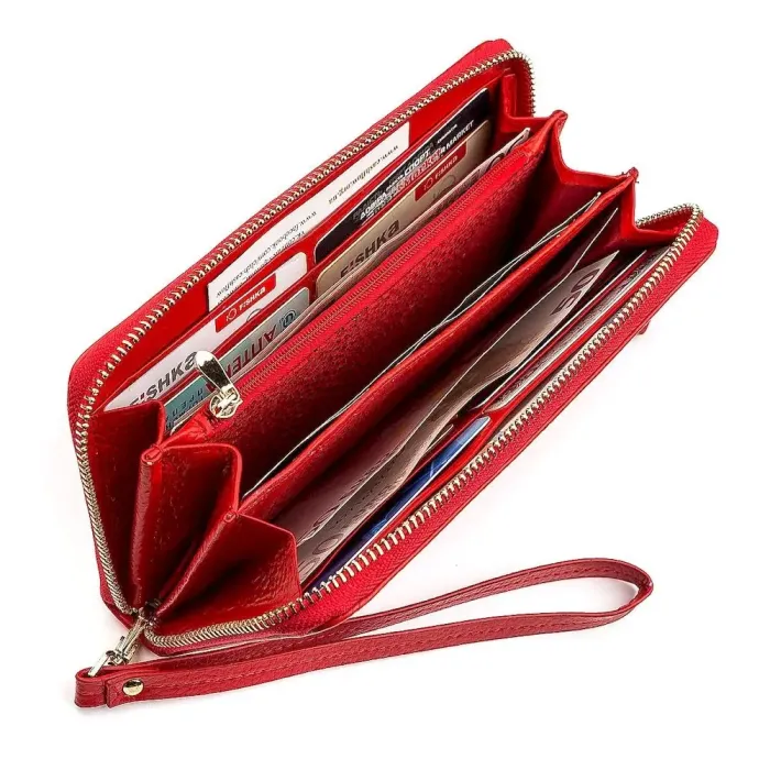 Гаманець жіночий Boston 18464 (S4001B) із натуральної шкіри Червоний