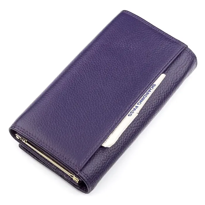 Гаманець жіночий Boston 18487 (S6001B) із натуральної шкіри Фіолетовий
