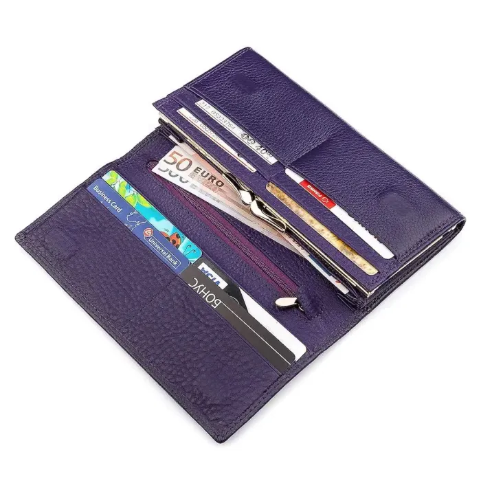 Гаманець жіночий Boston 18487 (S6001B) із натуральної шкіри Фіолетовий