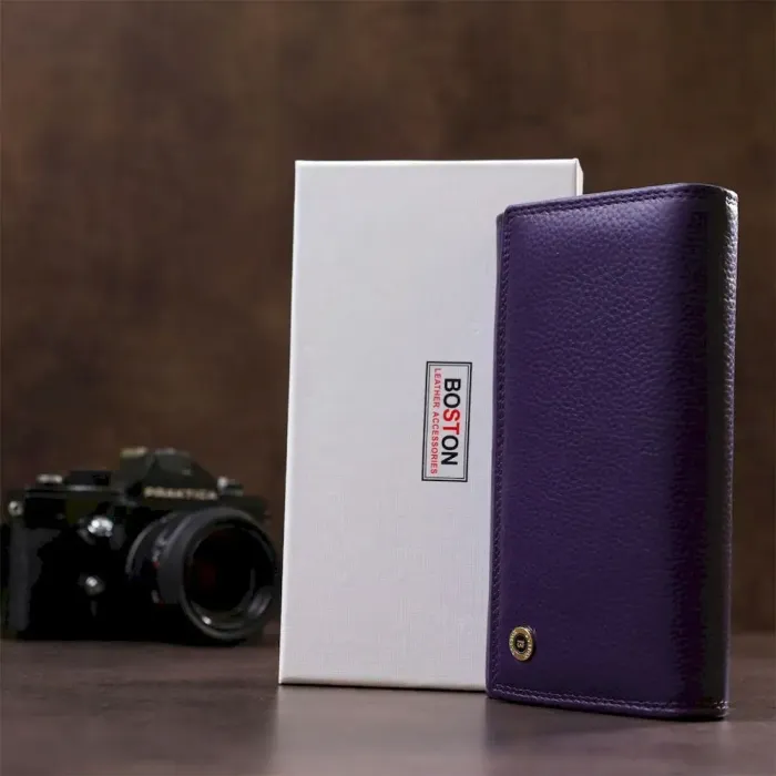 Гаманець жіночий Boston 18488 (S9001B) дуже багато відділень Фіолетовий