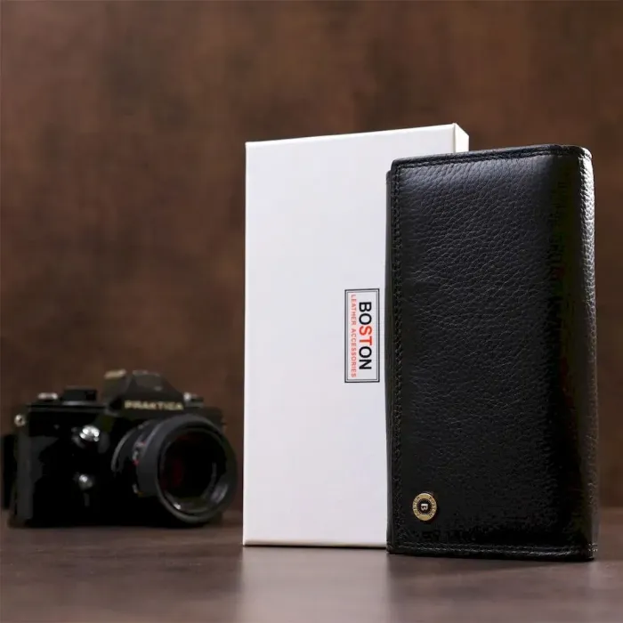 Жіночий гаманець Boston 18489 (S9001B) високоякісна шкіра Чорний