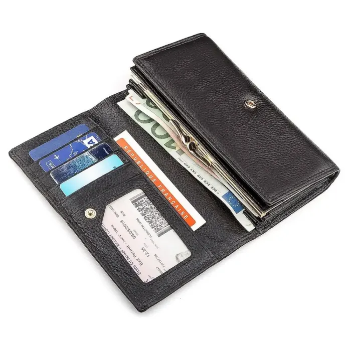 Жіночий гаманець Boston 18489 (S9001B) високоякісна шкіра Чорний