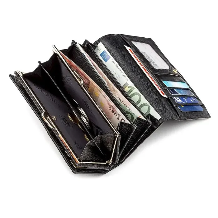 Жіночий гаманець Boston 18489 (S9001B) високоякісна шкіра Чорний