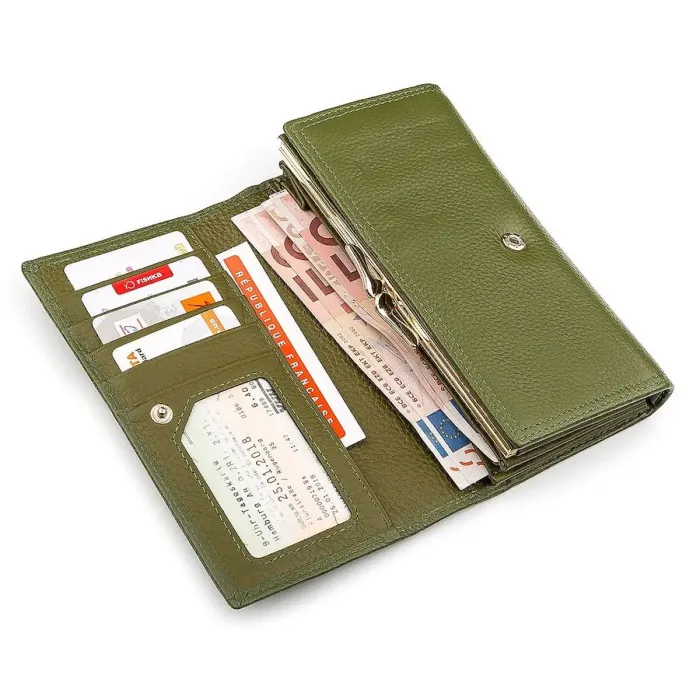 Гаманець жіночий Boston 18494 (S9001B) багатофункціональний Зелений