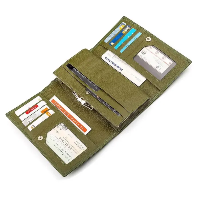 Гаманець жіночий Boston 18494 (S9001B) багатофункціональний Зелений