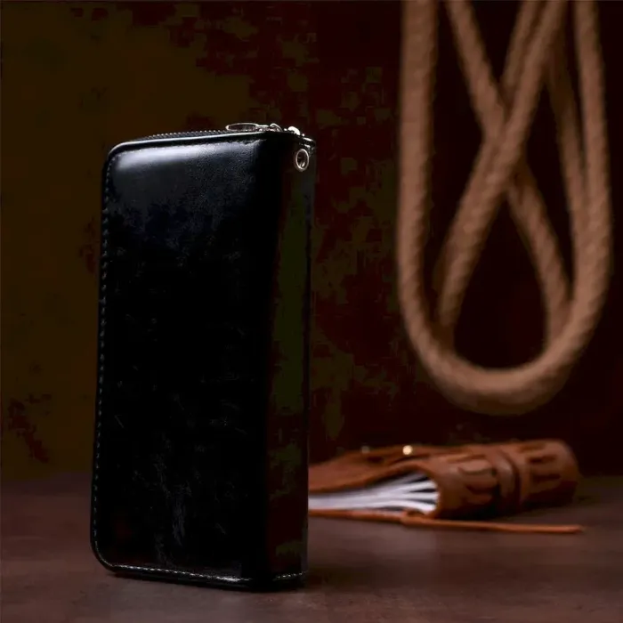 Гаманець жіночий з екошкіри KIVI 19052 Чорний