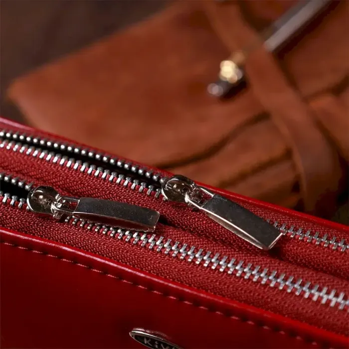 Гаманець жіночий з екошкіри KIVI 19053 Малиновий