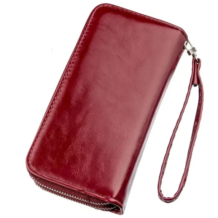 Гаманець жіночий з екошкіри KIVI 19053 Малиновий