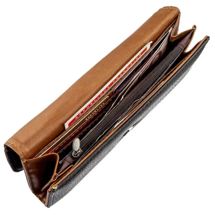 Гаманець жіночий з екошкіри флотар KIVI 19061 Чорний