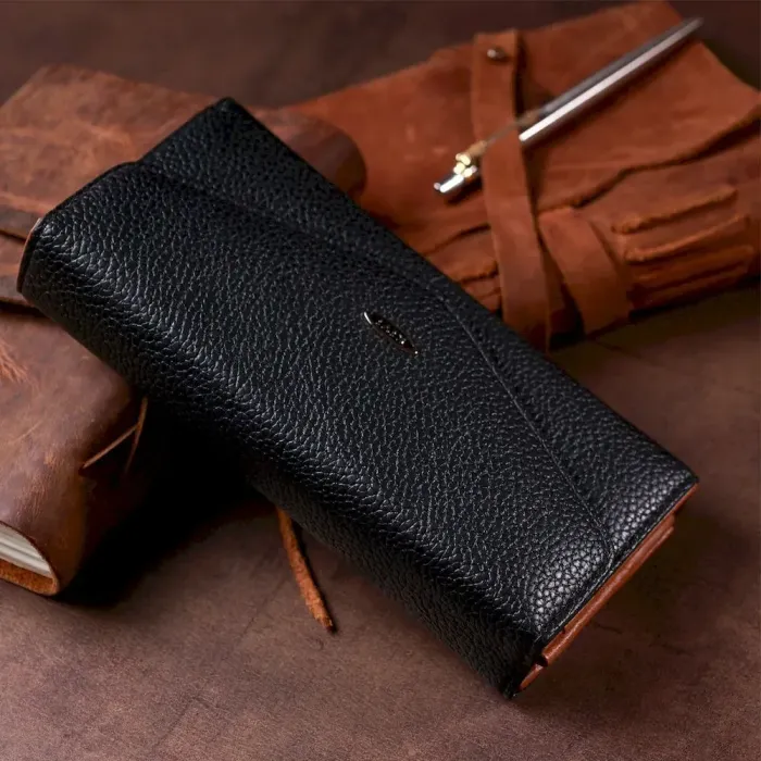 Гаманець жіночий з екошкіри флотар KIVI 19061 Чорний