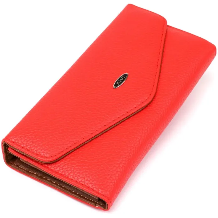 Гаманець жіночий з екошкіри флотар KIVI 19063 Яскраво-червоний