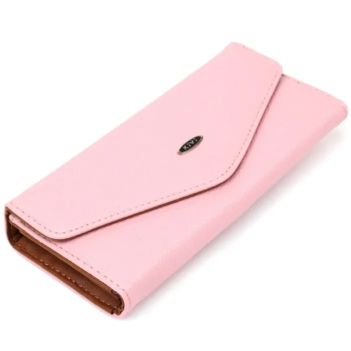 Гаманець жіночий з екошкіри флотар KIVI 19064 Рожевий