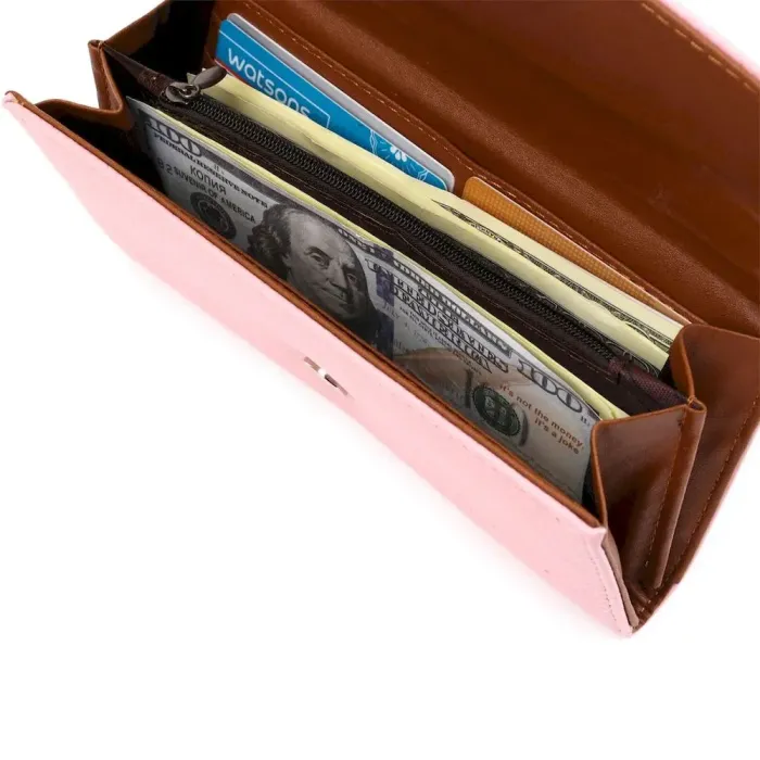Гаманець жіночий з екошкіри флотар KIVI 19064 Рожевий