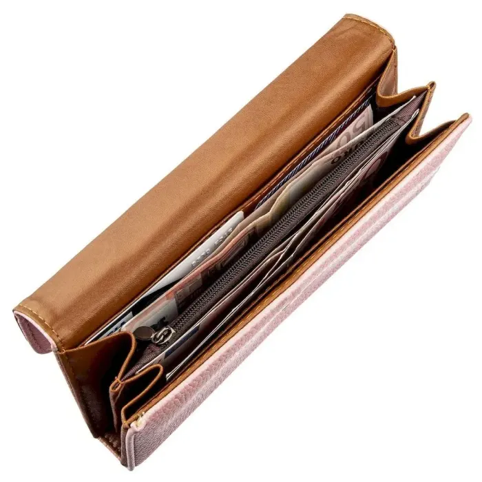 Гаманець жіночий з екошкіри флотар KIVI 19064 Рожевий