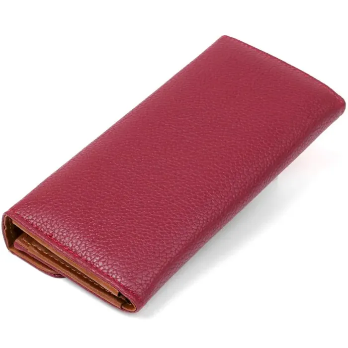 Кошелек женский из экокожи флотар KIVI 19066 Малиновый