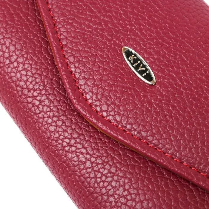 Кошелек женский из экокожи флотар KIVI 19066 Малиновый