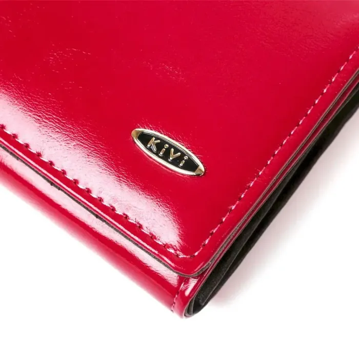Гаманець жіночий з екошкіри гладкий KIVI 19078 Малиновий