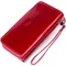 Гаманець жіночий з екошкіри на дві блискавки лаковий KIVI Хамелеон 19025 Червоний