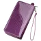 Гаманець жіночий з екошкіри на дві блискавки KIVI Хамелеон 19021 Фіолетовий