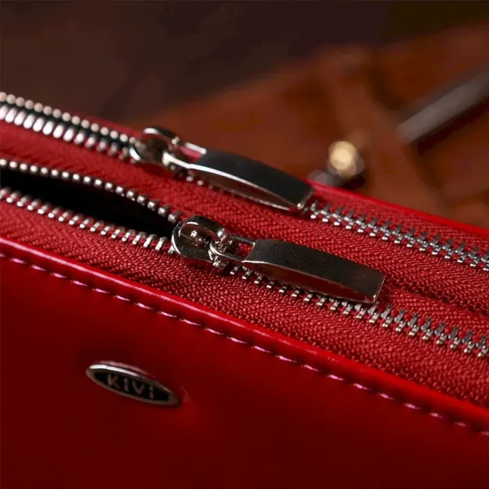 Кошелек женский из гладкой экокожи KIVI 19051 Темно-розовый