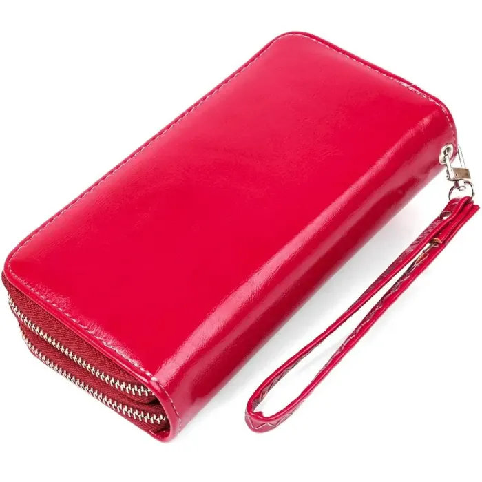 Кошелек женский из гладкой экокожи KIVI 19051 Темно-розовый