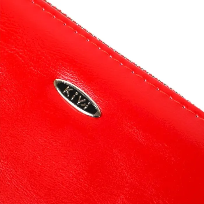 Гаманець жіночий з гладкого екошкіри KIVI 19055 Яскраво-червоний