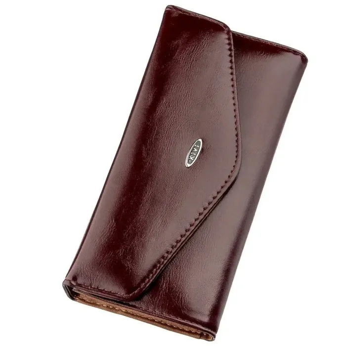 Гаманець жіночий з гладкого екошкіри KIVI 19070 Коричневий