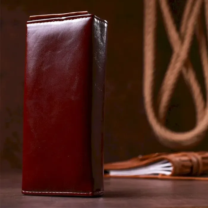 Гаманець жіночий з гладкого екошкіри KIVI 19070 Коричневий