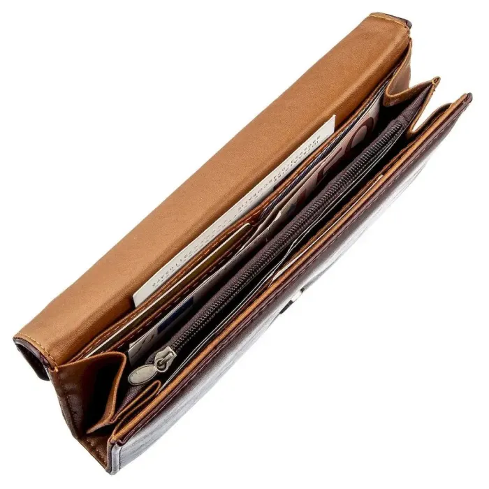 Гаманець жіночий з гладкого екошкіри KIVI 19070 Коричневий