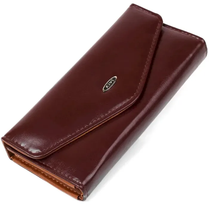 Гаманець жіночий з гладкого екошкіри KIVI 19070 Коричневий