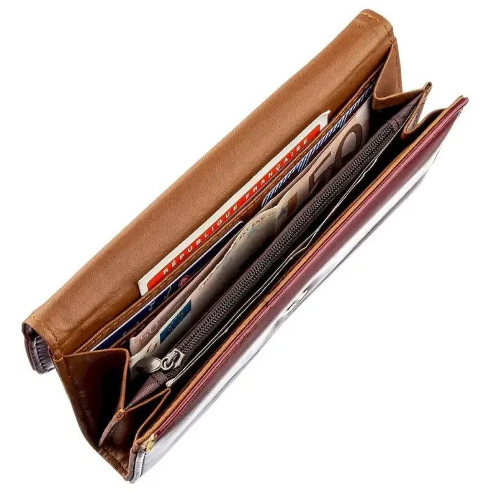 Гаманець жіночий з гладкого екошкіри KIVI 19071 Малиновий