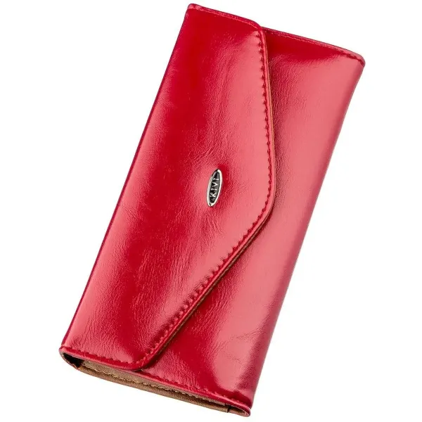 Гаманець жіночий з гладкого екошкіри KIVI 19072 Яскраво-рожевий