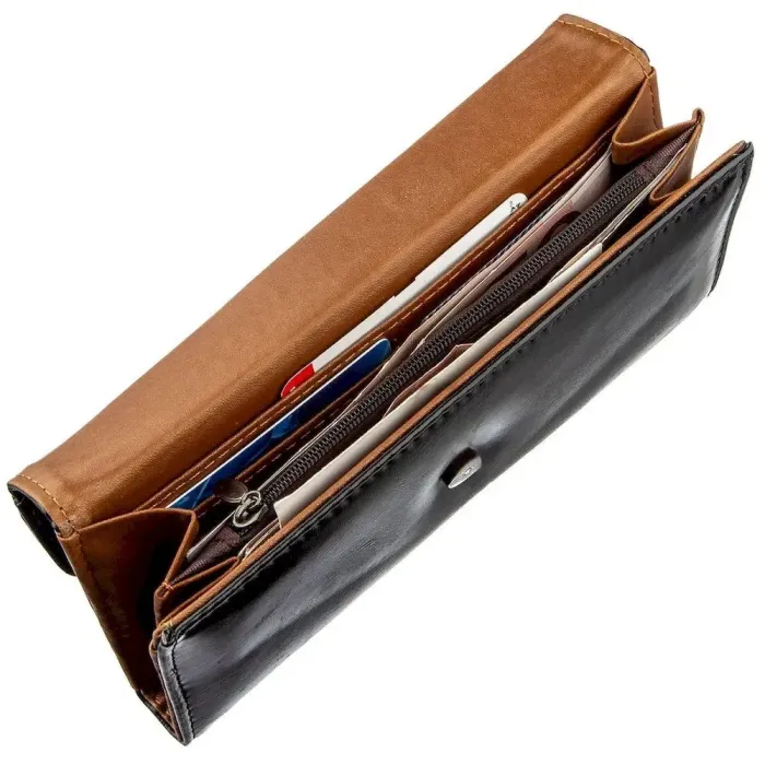 Гаманець жіночий з гладкого екошкіри KIVI 19073 Чорний