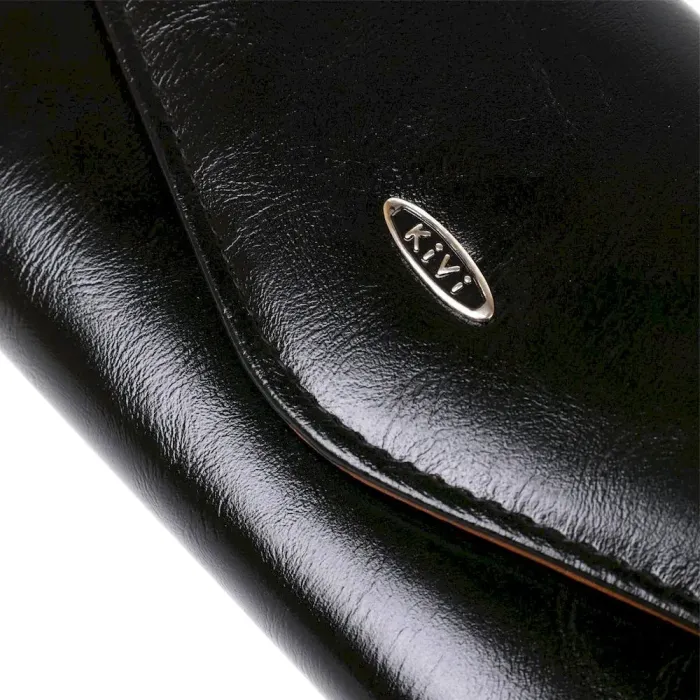 Гаманець жіночий з гладкого екошкіри KIVI 19073 Чорний